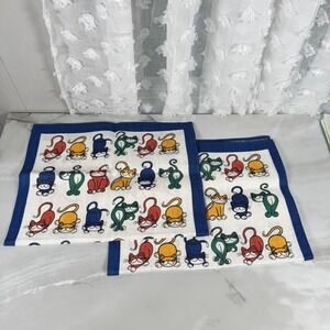Set of 2 Posh Paws by Ulster Weavers Tea Towels Colorful Cats Irish Linen